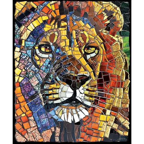 SunsOut Puzzle Cynthie Fisher Stained Glass Lion - 1000 Teile