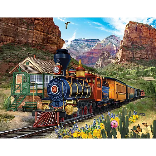 SunsOut Puzzle Bigelow Illustrations Dry Gulch - 1000 Teile