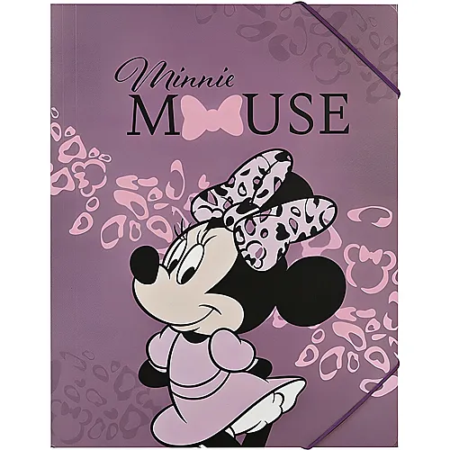 Undercover Minnie Mouse Gummibandmappe