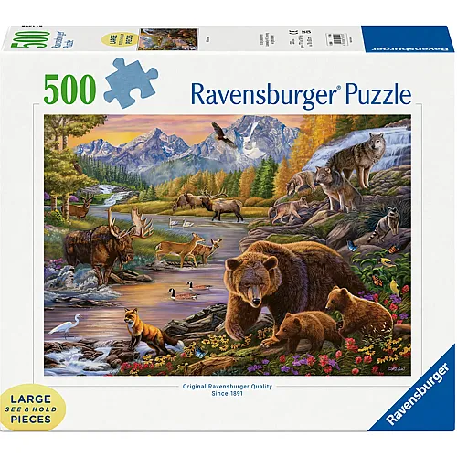 Ravensburger Puzzle Tiere der Wildnis - 500 Teile