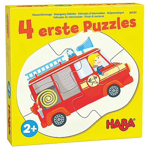 HABA 4 erste Puzzles  Einsatzfahrzeuge (2,3,4)