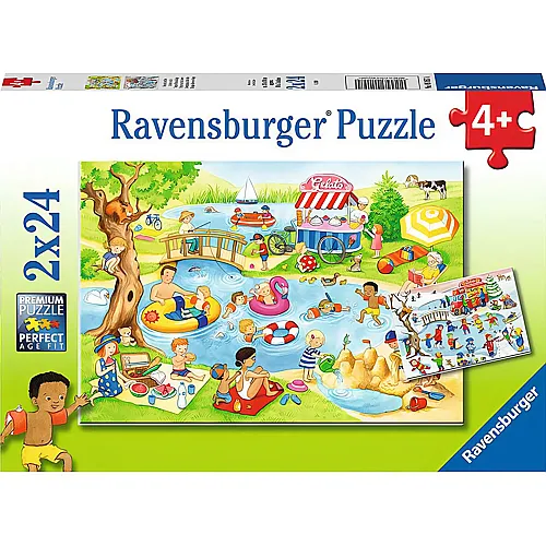 Ravensburger Puzzle Freizeit am See (2x24)