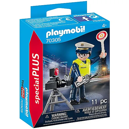 PLAYMOBIL City Action Police Officer with Speed Trap (70305)