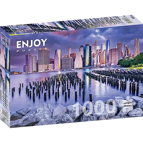 Enjoy Puzzle Cloudy Sky Over Manhattan, New York - 1000 Teile