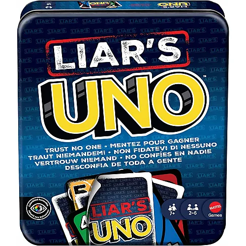 Mattel Games Liar?s UNO Kartenspiel in Reise- und Aufbewahrungsdose