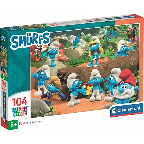 Clementoni Puzzle Supercolor Die Schl�mpfe The Smurfs (104Teile)