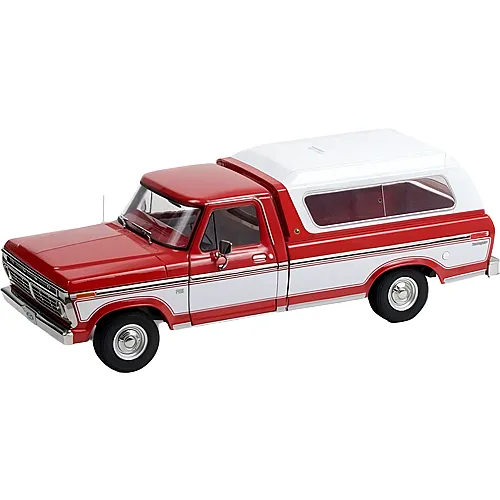 1975 Ford F-100 Candy Apple Red Wimbledon White