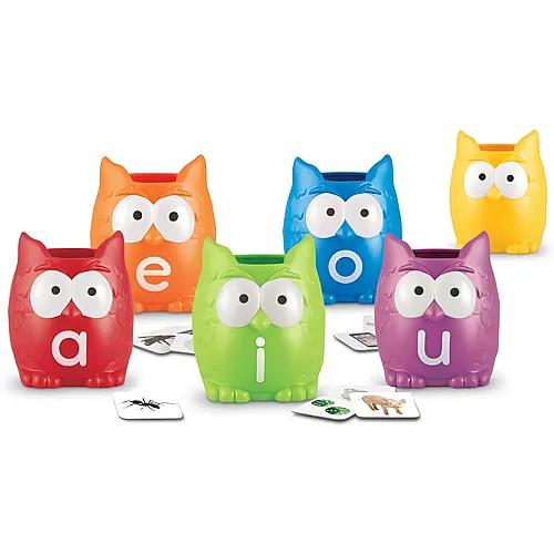 Learning Resources Eulen mit Vokalen in Englisch - Sortierset - 106 Teile