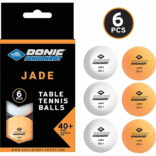 Donic Schildkr�t Tischtennis B�lle Jade 6 St�ck 3 orange und 3 weisse B�lle,