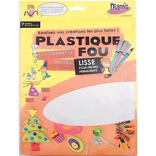 OZ International Diam's Plastique Fou 7 Feuilles : Blanc