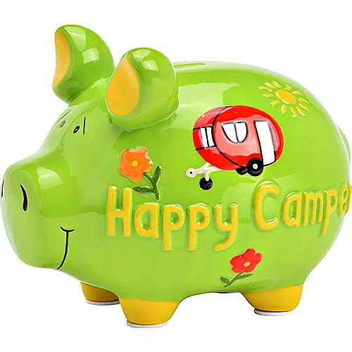 Cepewa Sparschwein Happy Camper aus Keramik