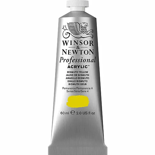 Winsor & Newton W&n Prof. Acrylfarbe 60ml Tube Bismuth Gelb
