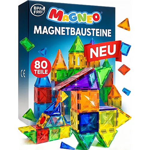 Magnetische Bausteine - 80 Teile