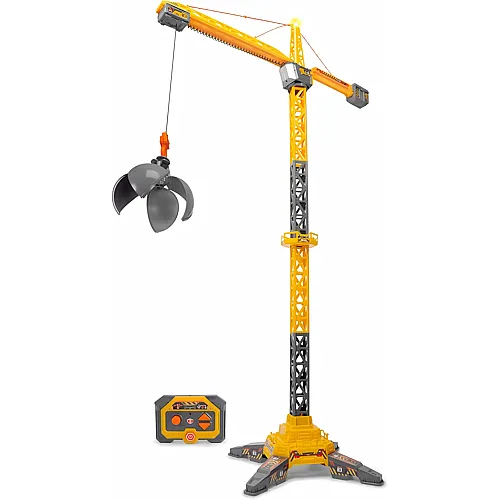 DICKIE Titan Radiokran mit Funksteuerung, 150 cm, 360� drehbar, mit Licht und USB, inklusive Zubeh�r
