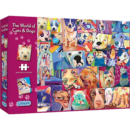 Gibsons Puzzle Die Welt der Katzen & Hunde (1000Teile)