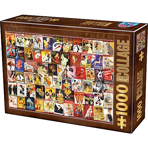 DToys Puzzle Vintage Collage - Cabaret - 1000 Teile