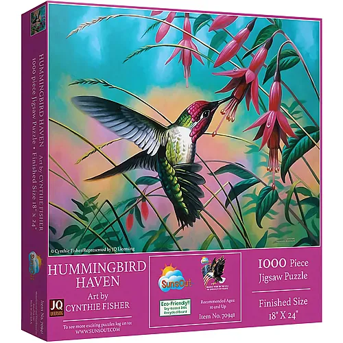SunsOut Puzzle Cynthie Fisher Hummingbird Haven - 500 Teile