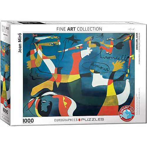 Eurographics Puzzle Fine Art Collection Joan Miro - Hirondelle Amour - 1000 Teile