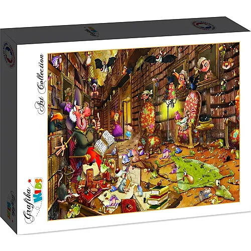 Grafika Puzzle Art Collection Fran�ois Ruyer Grafika Kids Die Hexe in der Bibliothek - 12 Teile