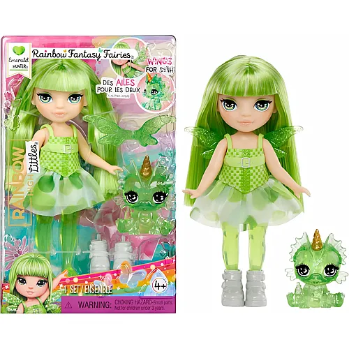 MGA Rainbow High Littles Rainbow Fantasy Fairies & Pet - Emerald