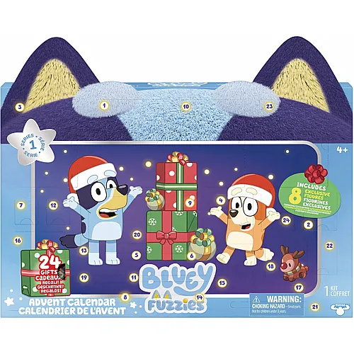 Moose Toys Adventskalender Bluey Fuzzies 2026, Figuren, Zubeh�rteile,