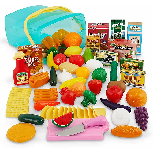 Battat � Speisekammer in einem Eimer � 79-teiliges Spiellebensmittel-Set � Lebensmittel & K�chenspielzeug � Spielzeug aus dem