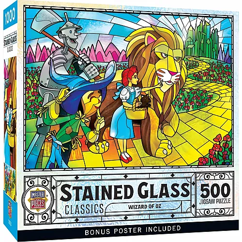 Master Pieces Puzzle Stained Glass Classics Der Zauberer von Oz - 500 Teile