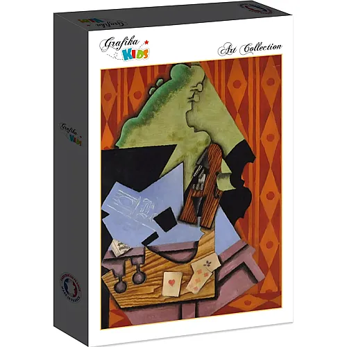 Grafika Puzzle Art Collection Juan Gris Violine und Spielkarten auf einer Tabelle, 1913 - 12 Teile
