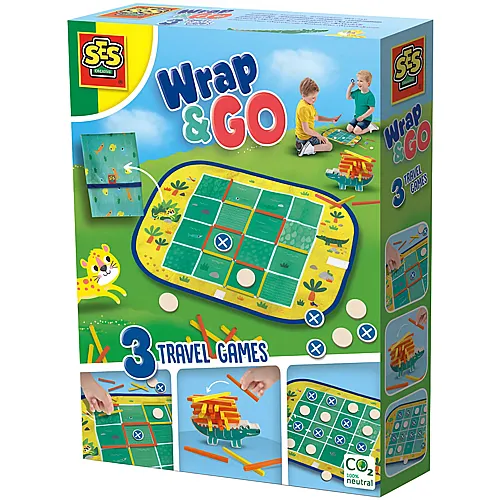 Wrap&Go Reisespiele  Vier in einer Reihe  Ksekstchen  Packkrokodil