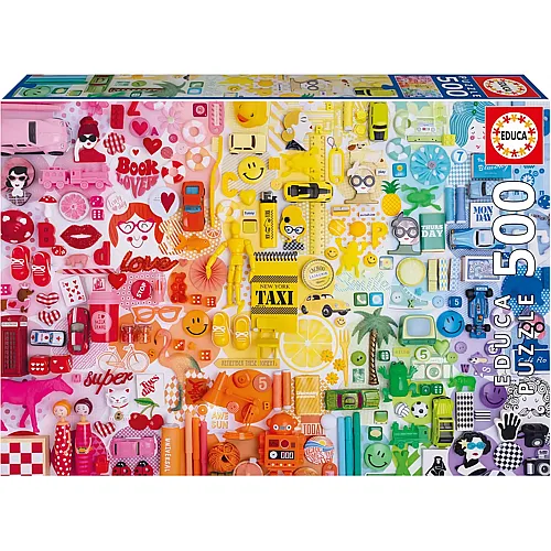 Educa Puzzle Bunte Collage (500Teile)