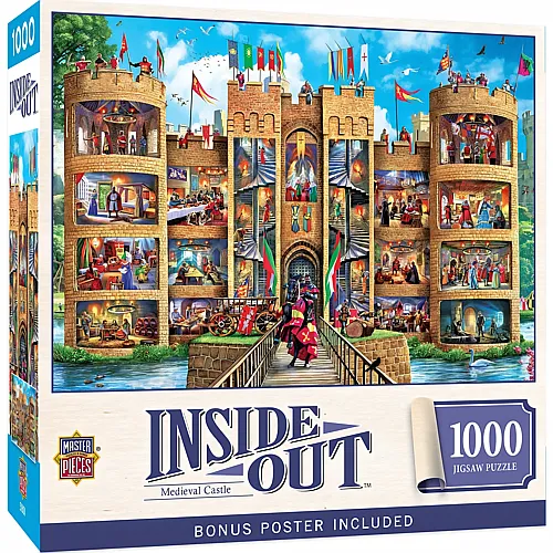 Master Pieces Puzzle Inside Out Mittelalterliche Burg - 1000 Teile