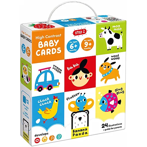 Banana Panda 24er-Pack Kontrastreiche Babykarten (24Teile)