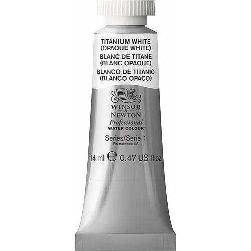 Winsor & Newton W&n Prof. Water Colour 14ml Tube Titanweiss (opakes Weiss)