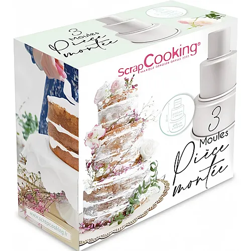 ScrapCooking Backform f�r Hochzeitstorte - �10, �12,5, �18 x 10 cm