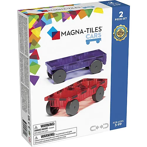 Magna-Tiles Fahrzeug Erweiterungsset Violett/Rot (2Teile)