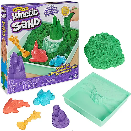 Spin Master Kinetic Sand Sandbox Set Grn (454g)