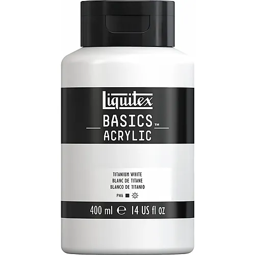 Liquitex Lqx Basics Acrylfarbe 400ml Flasche Titanweiss
