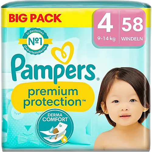 Pampers Premium Protection Windeln Big Pack Gr.4 (58Stck)
