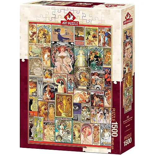 Art Puzzle Jugendstil-Plakatcollage - 1500 Teile