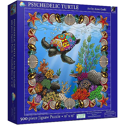 SunsOut Puzzle Psychedelische Schildkr�te - 500 Teile