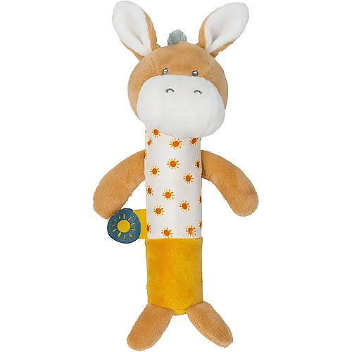Nattou Aktiv-Kuscheltier Esel Leo mit Quietsche - 22 cm