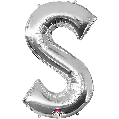 Amscan Buchstaben Silber Folienballon Buchstabe S Silber (93cm)