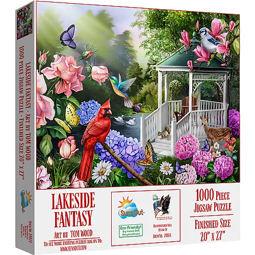 SunsOut Puzzle Tom Wood Lakeside Fantasy - 1000 Teile