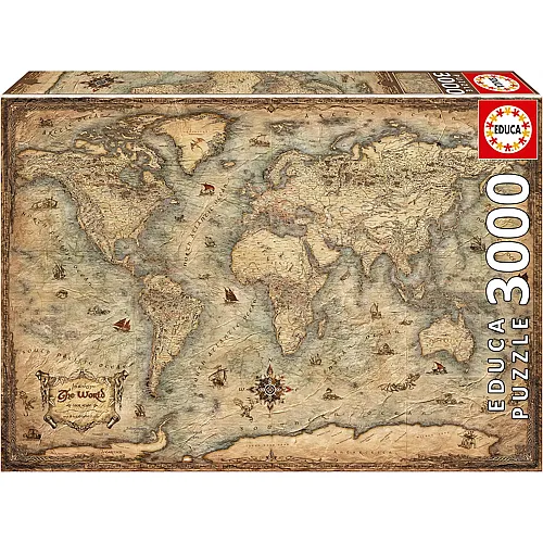 Map Of The World - 3000 Teile