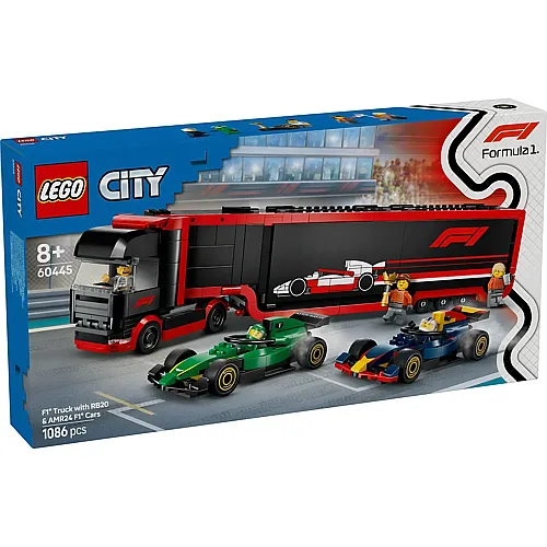 LEGO City Formula1 F1 Truck with RB20 & AMR24 F1 Cars (60445)