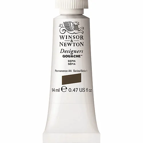 Winsor & Newton W&n Designers Gouache 14ml Tube Sepia