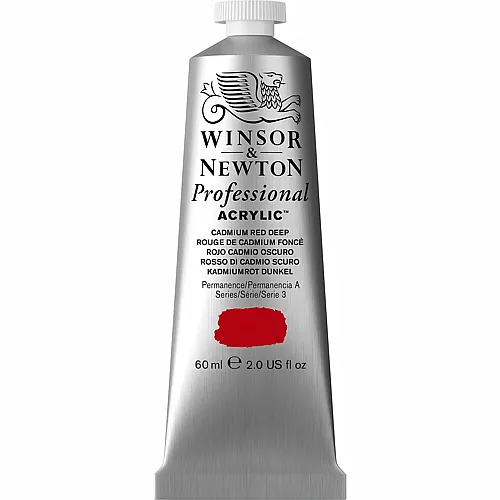 Winsor & Newton W&n Prof. Acrylfarbe 60ml Tube Kadmiumrot Dunkel