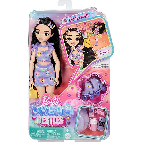 Barbie Dream Besties Puppe Ren�e mit Rollschuhen