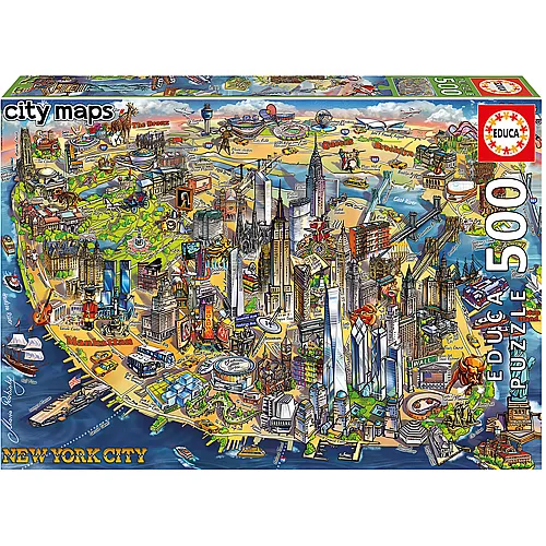 Educa Puzzle New York City Map (500Teile)