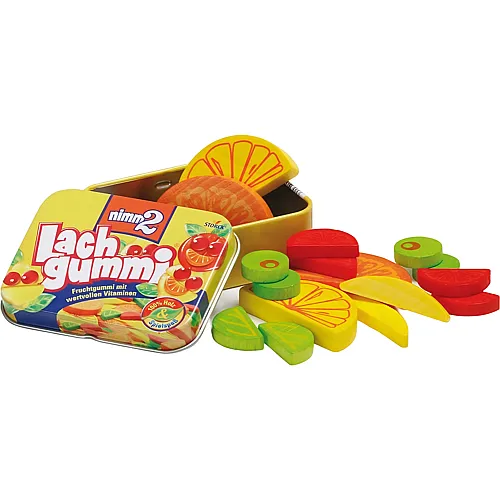 Erzi nimm2 Lachgummi aus Holz in der Dose